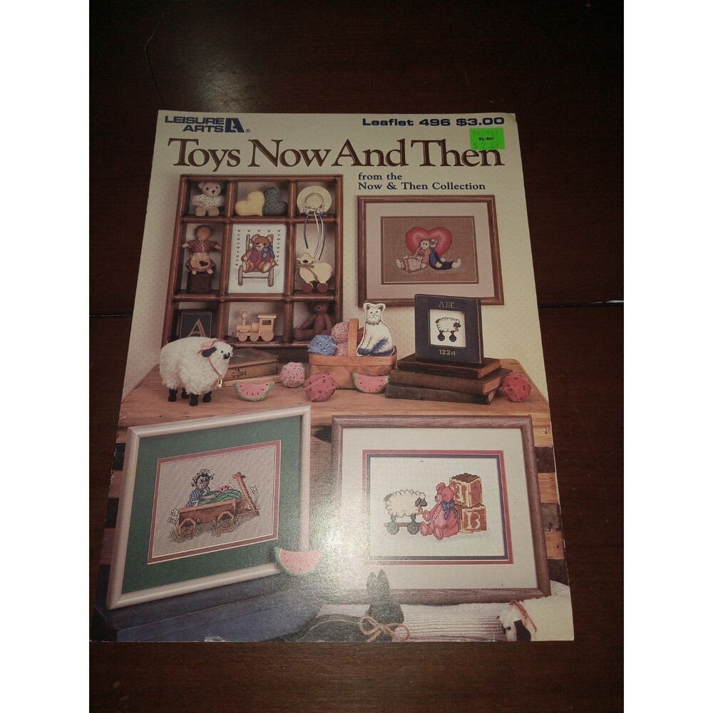 Leisure Arts Toys Now And Then Leaflet 496 Cross Stitch Pattern